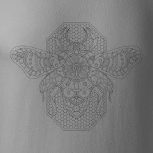 Steampunk včela černobílá