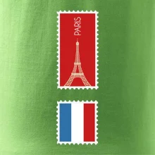 Paříž známka barevná