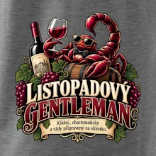 Listopadový gentleman se sklenkou červeného vína
