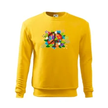 Peace symbol prorostlý květinami