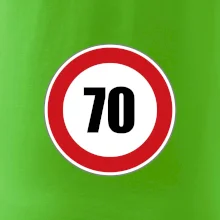 Dopravní značka - omezení rychlosti 70
