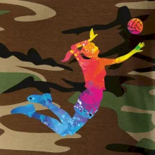 Volejbalistka splash s míčem