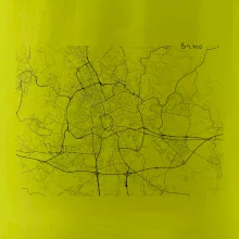 Černobílá mapa Brno