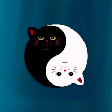 Kočky jin jang barevné