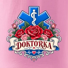 Doktorka - kříž a růže