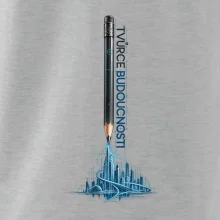 Tvůrce budoucnosti tužka kreslí futuristické město