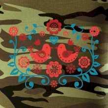 folklor - dva červení ptáčci