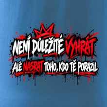 Není důležité vyhrát - pouliční graffiti s červenými tahy