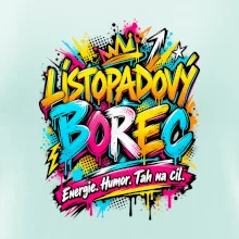 Listopadový borec barevné graffiti a energie
