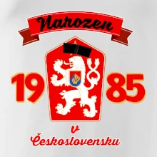 Narozen v Československu - Přelepený znak 1985