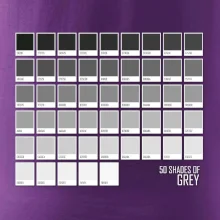 50 barevných odstínů šedi