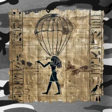 Egyptské hieroglyfy parašutista