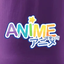 Anime nápis duhový