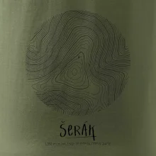 Šerák - vrstevnice v kruhu