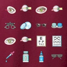 Oční lékař ikony