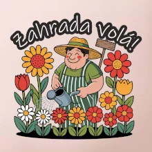 Zahrada volá - zahradník a slunečnice