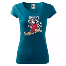 Mýval na lyžích - kreslený