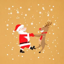 Tancující Santa a sob