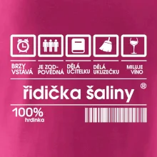 Čárový kód - řidička šaliny
