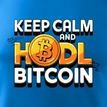 3D nápis Keep Calm and HODL Bitcoin