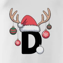 Vanoční rodinná trička - písmeno a čepice