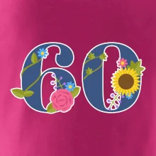 Květinové číslo kreslené - 60