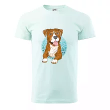 Americký staford kreslený v kolečku (Pecka design)