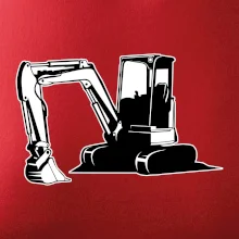 Bagr bez nápisu černobílý