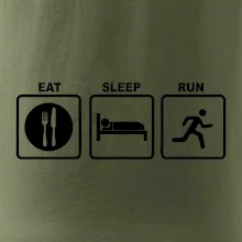 Eat sleep run čtverce