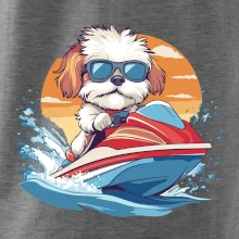 Bišonek na vodním skútru