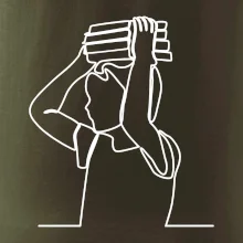 Student a kniha jedním tahem