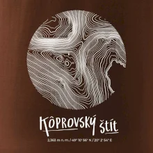 Kôprovský štít - vrstevnice v kruhu
