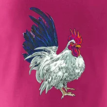 Kohout kreslený bílý