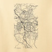 Černobílá mapa Liberec