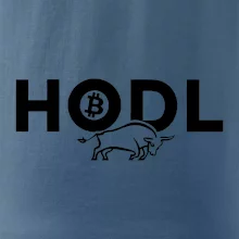 Hodl, nápis a býk Hodl, nápis a býk