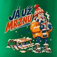 Rodinná vánoční trička - Já už mrznu táta sáňkování