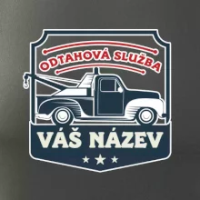 Odtahová služba - erb - červený nápis