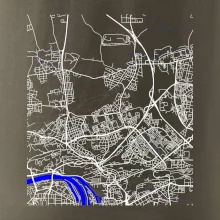 Praha 18200 - Mapa s vodními toky