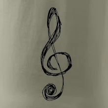 Houslový klíč kreslený