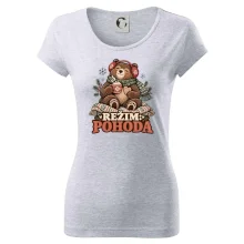Rodinná vánoční trička - Režim pohoda zimní medvědice máma