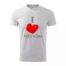 I love malované srdce - vlastní nápis