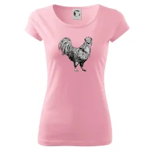 Kohout kreslený černobílý