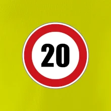 Dopravní značka - omezení rychlosti 20