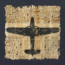 Egyptské hieroglyfy letadlo