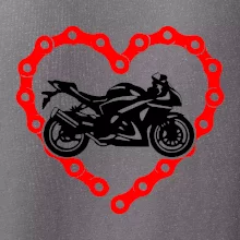 Moto srdce řetěz - silniční