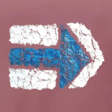 Párová turistická značka modrá