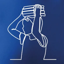 Student a kniha jedním tahem