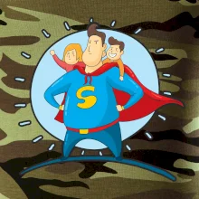 Táta superman - holka a kluk