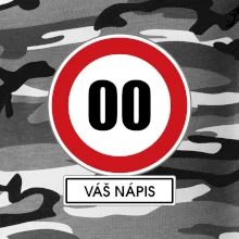 Dopravní značka - rychlost - váš nápis