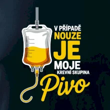 V případě nouze je moje krevní skupina pivo